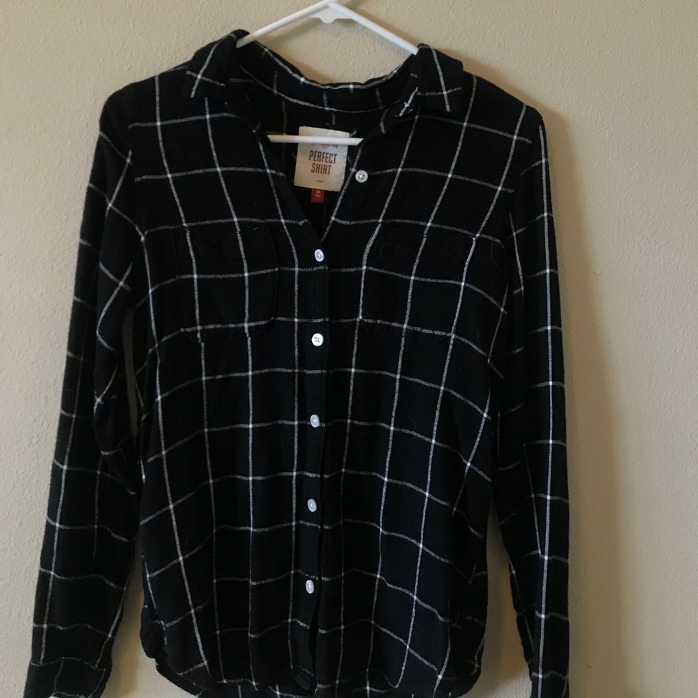 black and white flannel